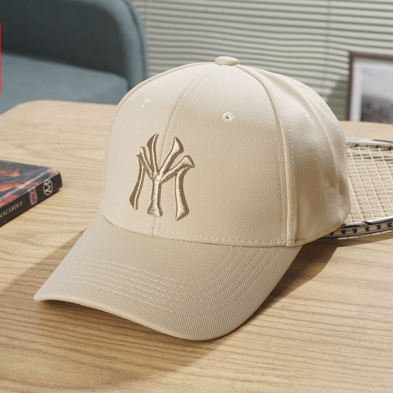Summer new hat for women, deep top letter embroidered baseball cap, Korean style trendy breathable hard top sunshade and sun protection duckbill cap, popular solid color, simple and atmospheric