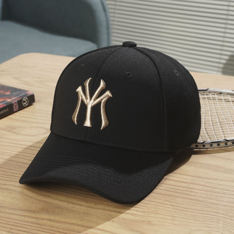 Summer new hat for women, deep top letter embroidered baseball cap, Korean style trendy breathable hard top sunshade and sun protection duckbill cap, popular solid color, simple and atmospheric