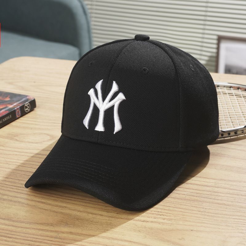 Summer new hat for women, deep top letter embroidered baseball cap, Korean style trendy breathable hard top sunshade and sun protection duckbill cap, popular solid color, simple and atmospheric