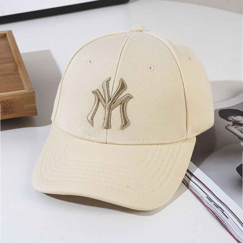 Summer new hat for women, deep top letter embroidered baseball cap, Korean style trendy breathable hard top sunshade and sun protection duckbill cap, popular solid color, simple and atmospheric