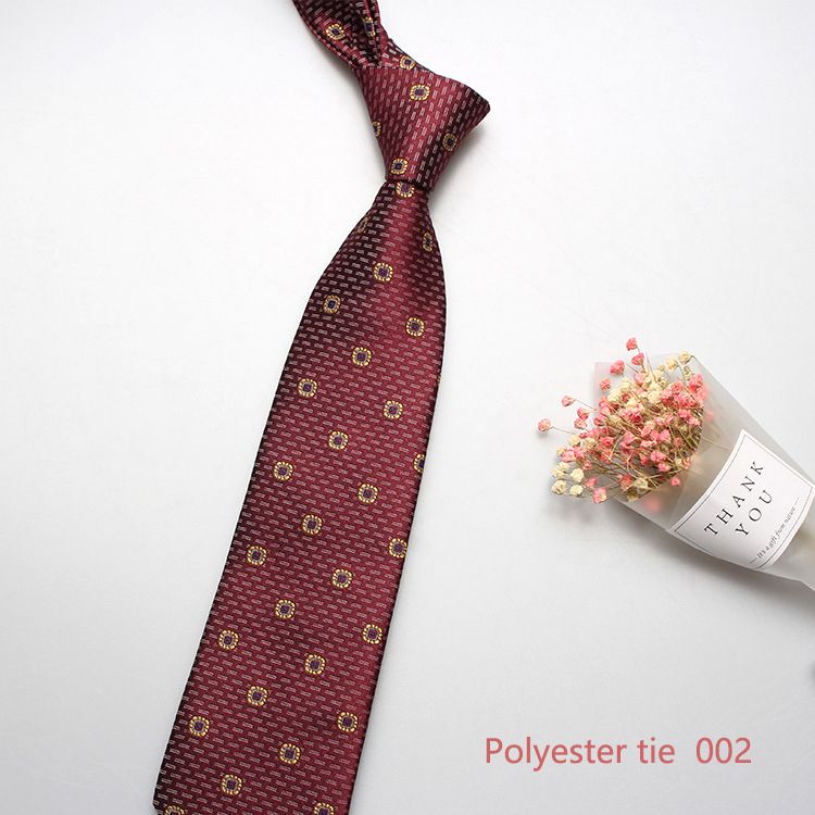 New 8cm business formal tie, men's polyester jacquard business retro tie, multi-color optional, professional shirt tie, wedding bridegroom tie, fashionable men's tie, simple fashion, Tiktok - popular