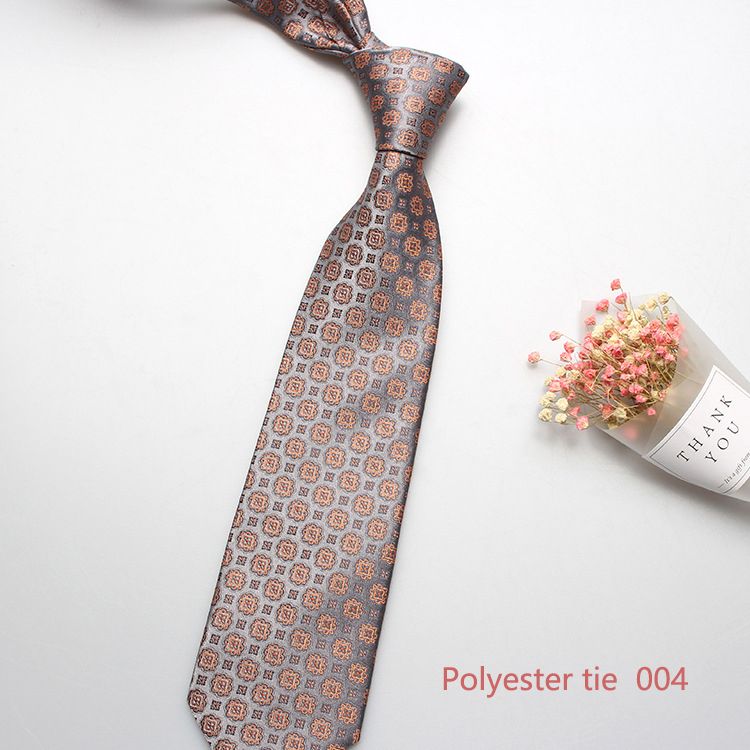 New 8cm business formal tie, men's polyester jacquard business retro tie, multi-color optional, professional shirt tie, wedding bridegroom tie, fashionable men's tie, simple fashion, Tiktok - popular
