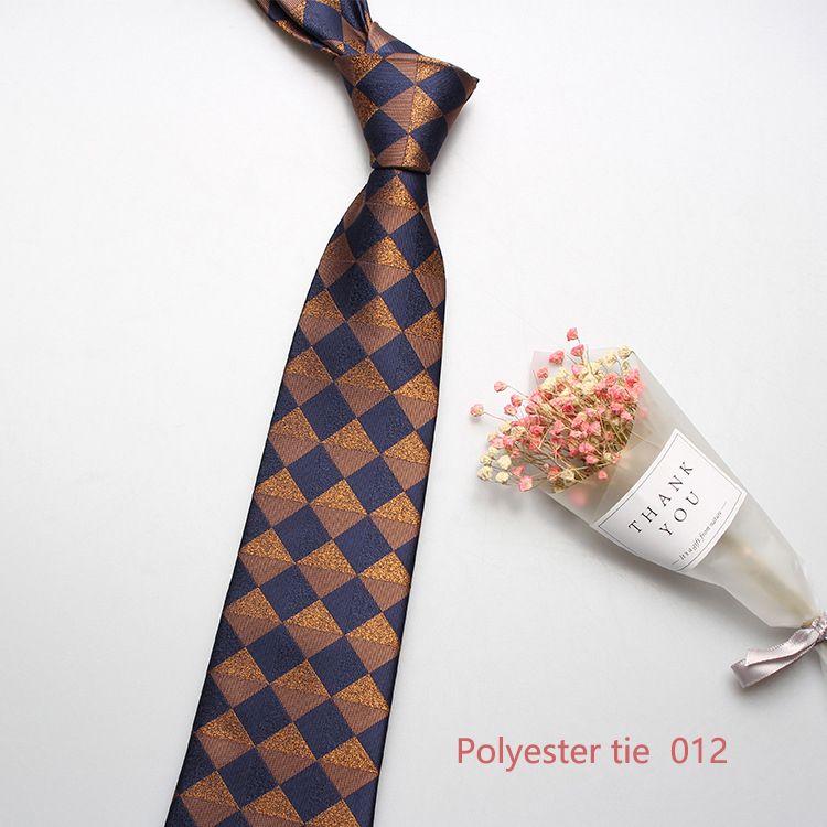 New 8cm business formal tie, men's polyester jacquard business retro tie, multi-color optional, professional shirt tie, wedding bridegroom tie, fashionable men's tie, simple fashion, Tiktok - popular
