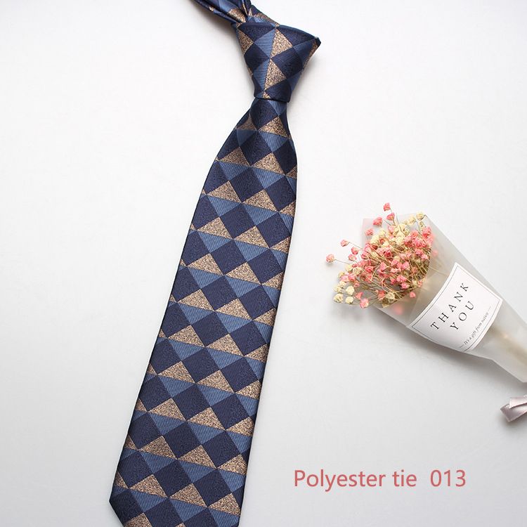 New 8cm business formal tie, men's polyester jacquard business retro tie, multi-color optional, professional shirt tie, wedding bridegroom tie, fashionable men's tie, simple fashion, Tiktok - popular
