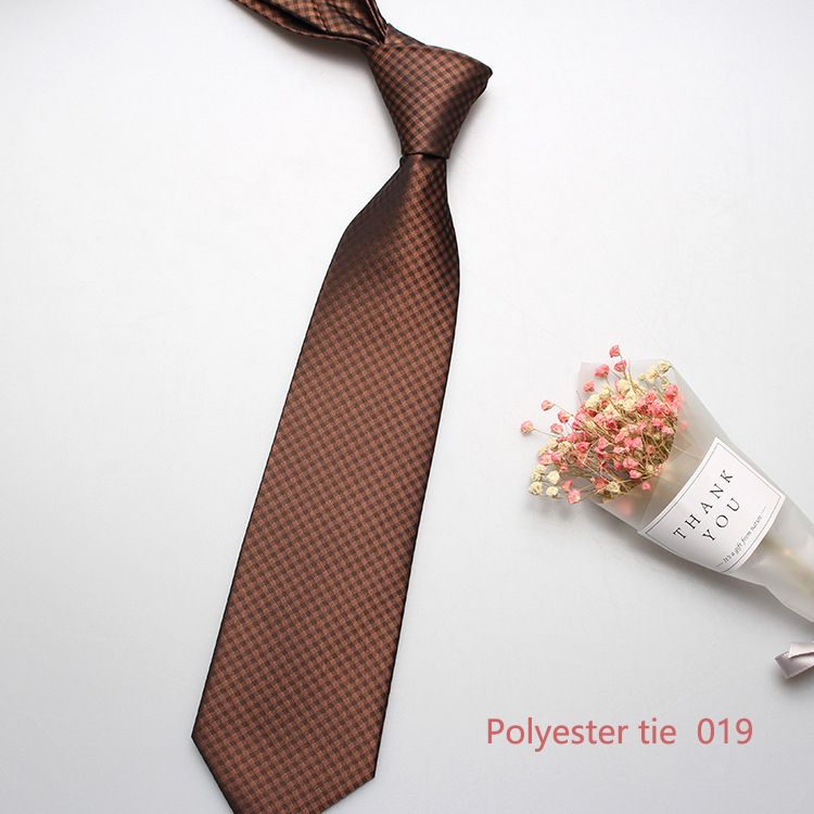 New 8cm business formal tie, men's polyester jacquard business retro tie, multi-color optional, professional shirt tie, wedding bridegroom tie, fashionable men's tie, simple fashion, Tiktok - popular