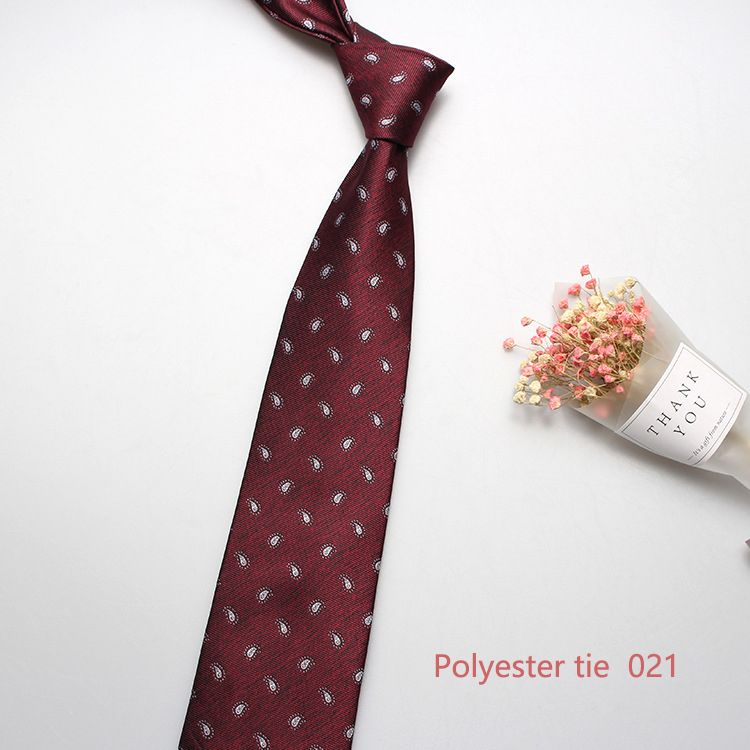 New 8cm business formal tie, men's polyester jacquard business retro tie, multi-color optional, professional shirt tie, wedding bridegroom tie, fashionable men's tie, simple fashion, Tiktok - popular
