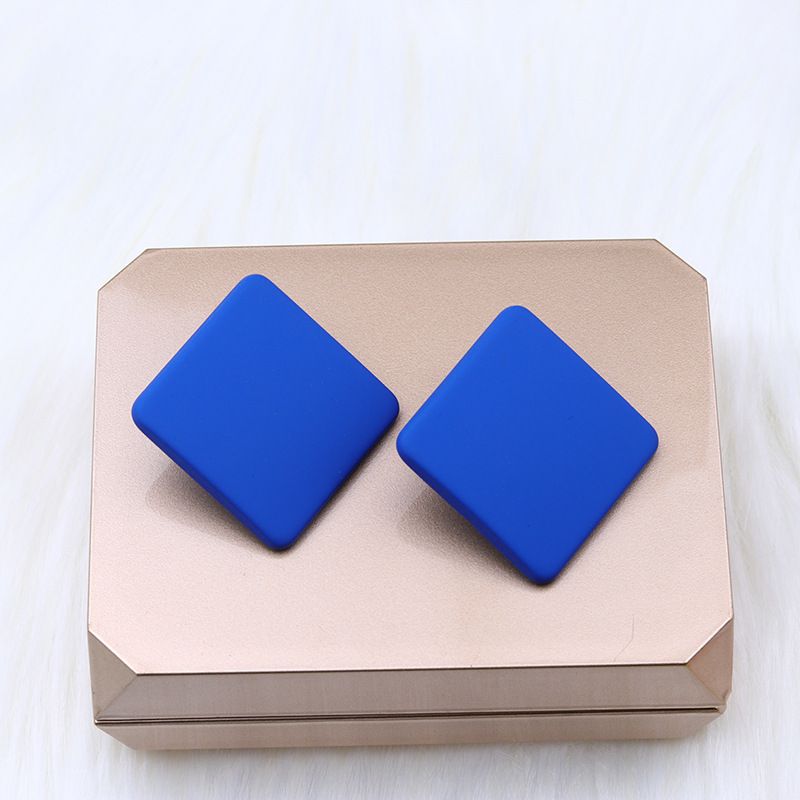 New 20 color square spray painted earrings with simple and fashionable acrylic personalized candy colored earrings for women