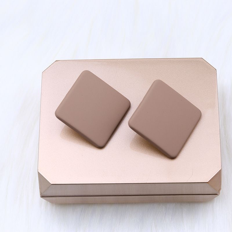 New 20 color square spray painted earrings with simple and fashionable acrylic personalized candy colored earrings for women