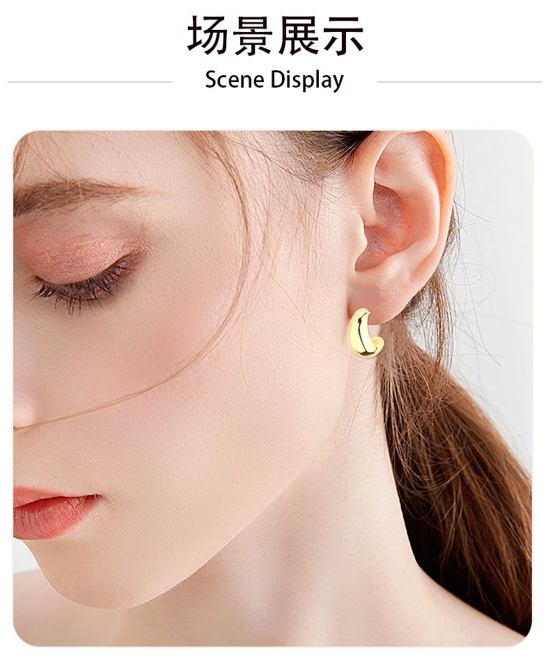 Hot selling earrings exclusively for Valentine's Day, exquisite earrings made of water metal, high-end, atmospheric, and high-end