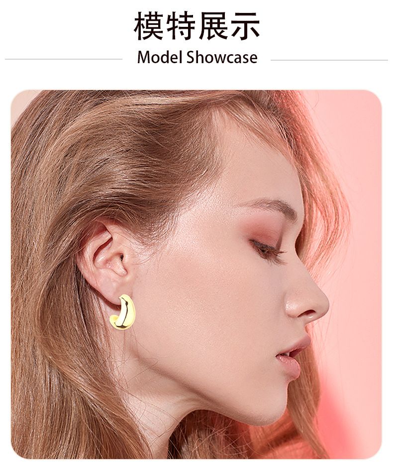 Hot selling earrings exclusively for Valentine's Day, exquisite earrings made of water metal, high-end, atmospheric, and high-end