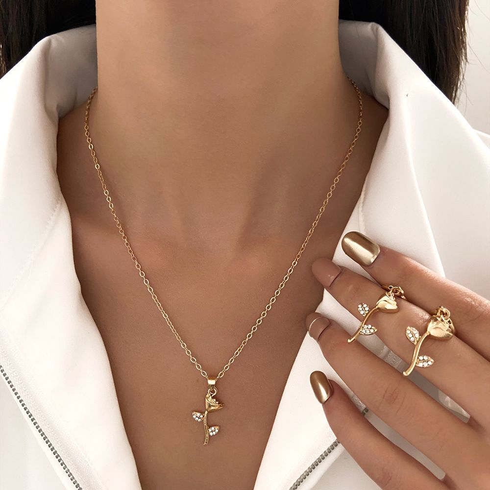 2025 New Diamond Set Butterfly Jewelry for Women, Ins Creative Design Necklace, Love Flower Earring Set, Crown Butterfly Eardrop Set, Hot Selling Pearl Jewelry, Fashionable and Versatile, Hot selling