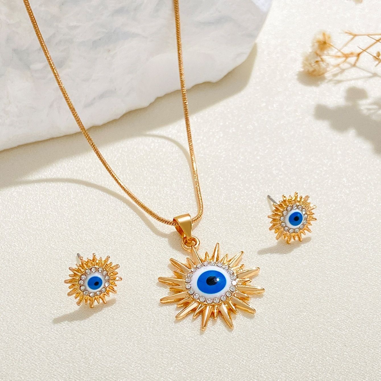 2025 New Diamond Set Butterfly Jewelry for Women, Ins Creative Design Necklace, Love Flower Earring Set, Crown Butterfly Eardrop Set, Hot Selling Pearl Jewelry, Fashionable and Versatile, Hot selling