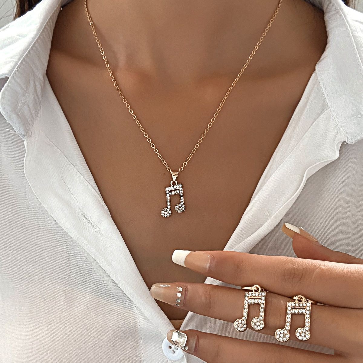 2025 New Diamond Set Butterfly Jewelry for Women, Ins Creative Design Necklace, Love Flower Earring Set, Crown Butterfly Eardrop Set, Hot Selling Pearl Jewelry, Fashionable and Versatile, Hot selling