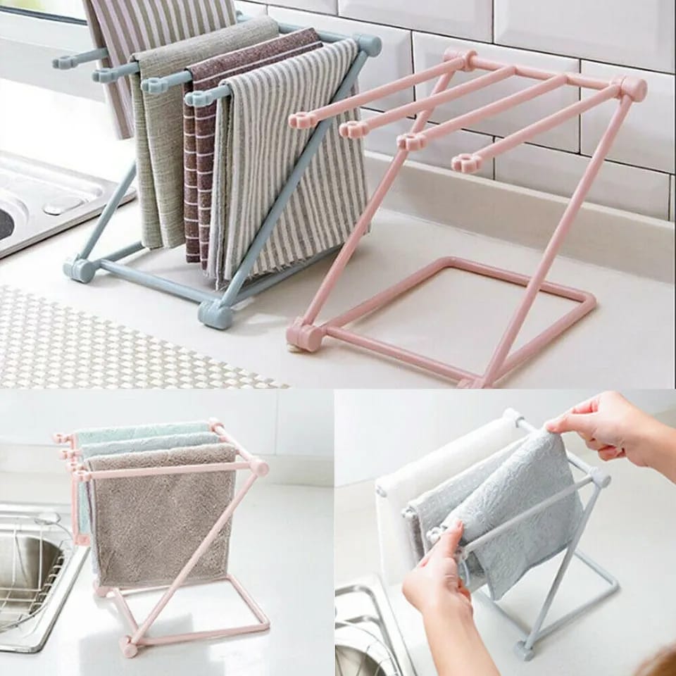 Free Standing Towel Rack Holder, Dishcloth Hanger, Hand Towel Stand, Tea Towel Holder, Metal Kitchen Rag Drying Stand