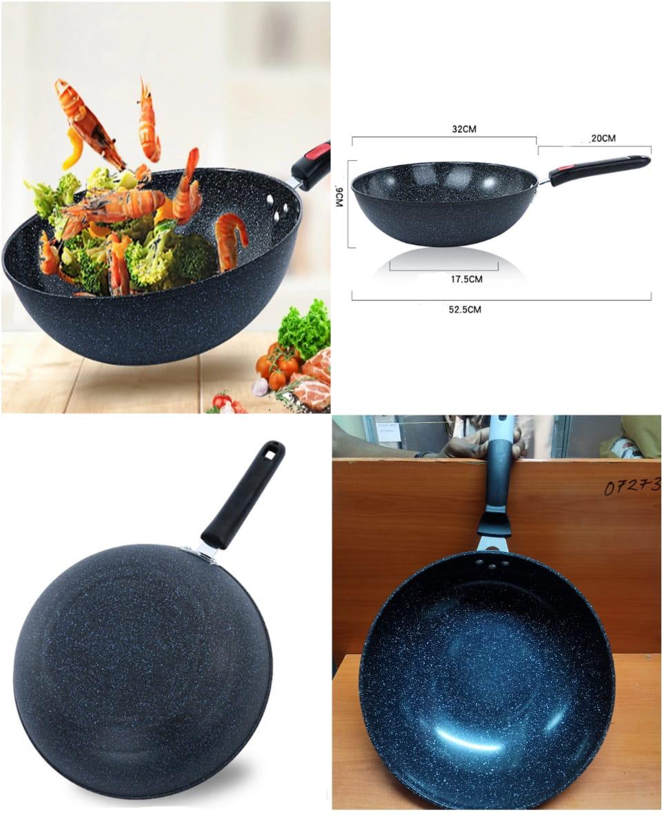Deep frying pan,Nonstick Skillet 10 Inch Carbon Steel Wok Pan to Fry Eggs Steak Pancakes Pan for Induction Cooktop Gas & Electric Stove Stir-Fry Pan with Removable Handle Flat Bottom