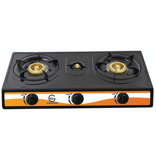 KILLMALL BLACK FRIDAY SPECIAL OFFERS PROMOTION PRICES ONLY. Eurochef G-003B TABLE COOKER STAINLESS STEEL TRIPPLE (3) BURNER GAS COOKER BLACK BEST QUALITY HIGHLY RECOMMENDED