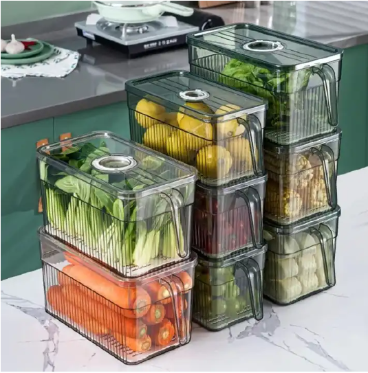 Acrylic Fridge Organizer with Holder/Storage Container