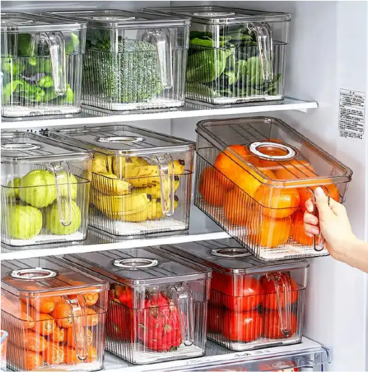Acrylic Fridge Organizer with Holder/Storage Container