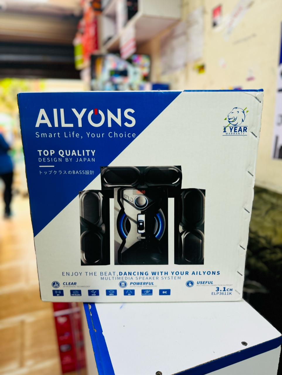 AILYONS  3.1CH Subwoofer Home Theatre Multi Media Bluetooth Speaker System