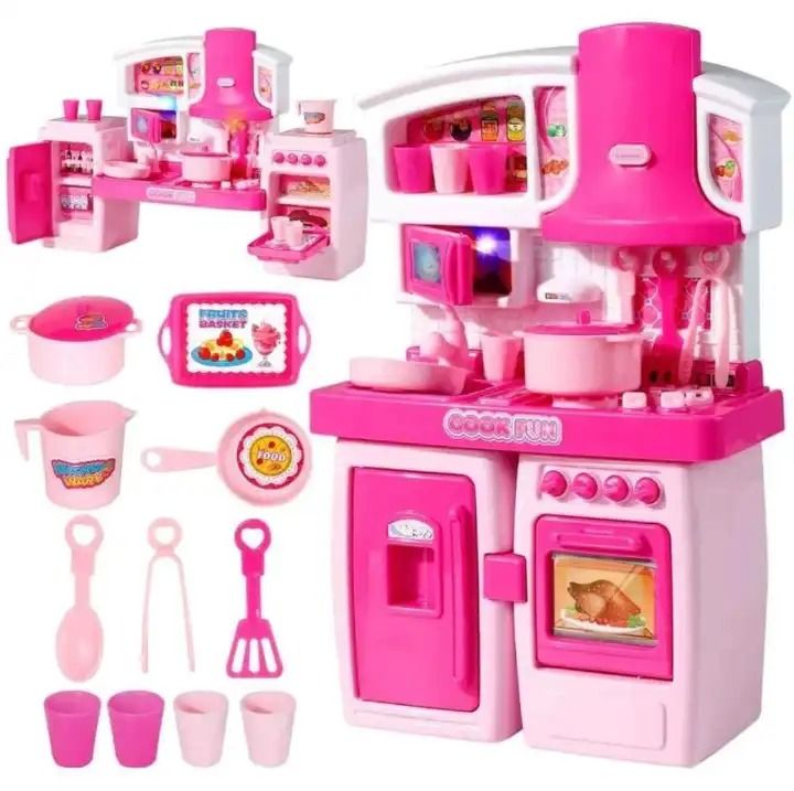 Cooking Toys Set Music Pretend Accessories Kitchen Toys Set Kitchen Game Play Cooking Utensils Set for Kids