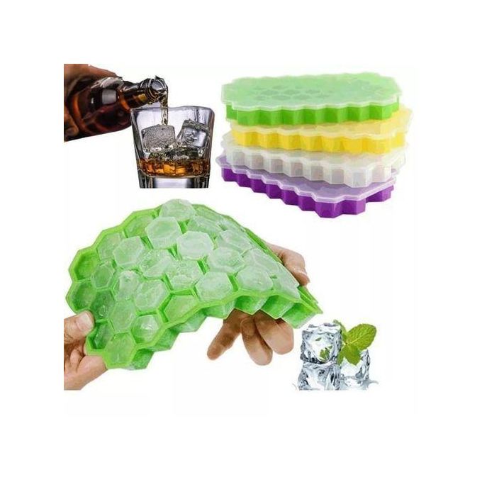 37 Grids Silicon Ice Cube Maker Tray + Top Cover