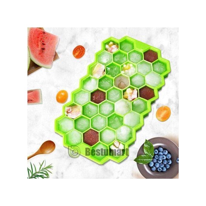 37 Grids Silicon Ice Cube Maker Tray + Top Cover