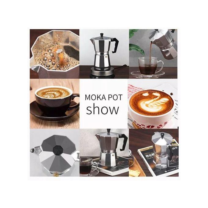 Aluminum Italian Coffee Maker Brewing Pot Moka Latte Expreso