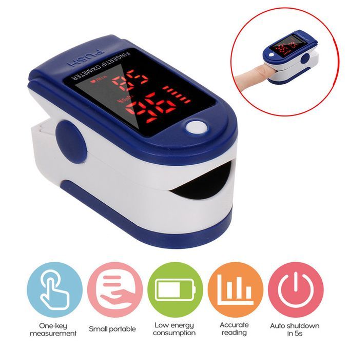 Portable Fingertip Pulse Oximeter With Oxygen Saturation Monitor