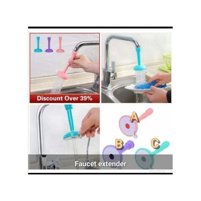 Adjustable Sink Tap Faucet Extender Nozzle Shower Sprinkler