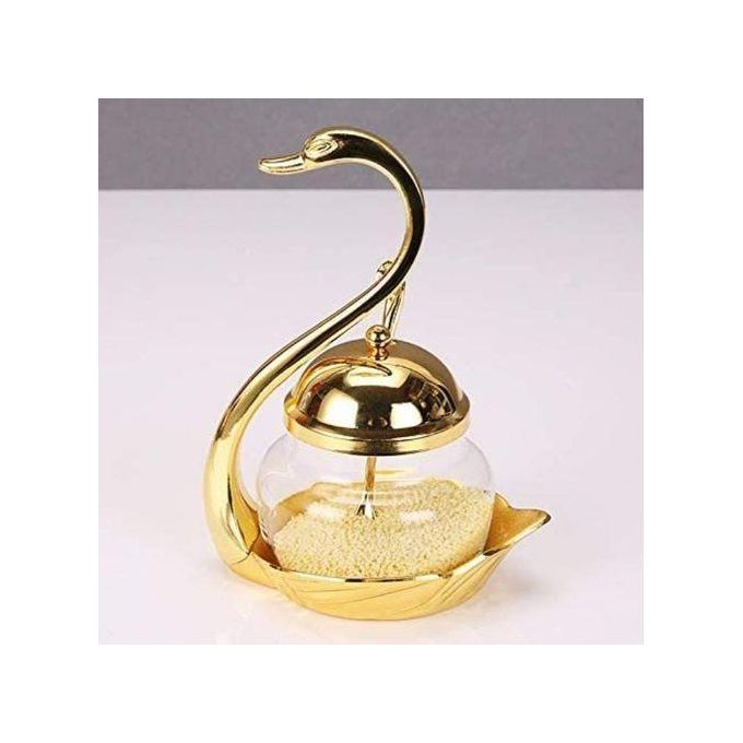 Classy Swan Sugar Dish With Spoon/Spice Jar