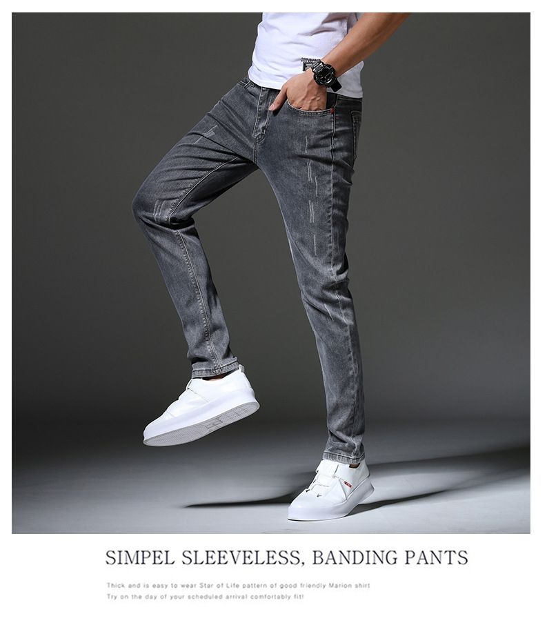 Fashion Mens Jeans Trousers Casual Latest Jeans-Blue  Get the best quality and unique jeans for a casual look. It is durable, elegant and affordable. Match it with your casual footwear and look amazin