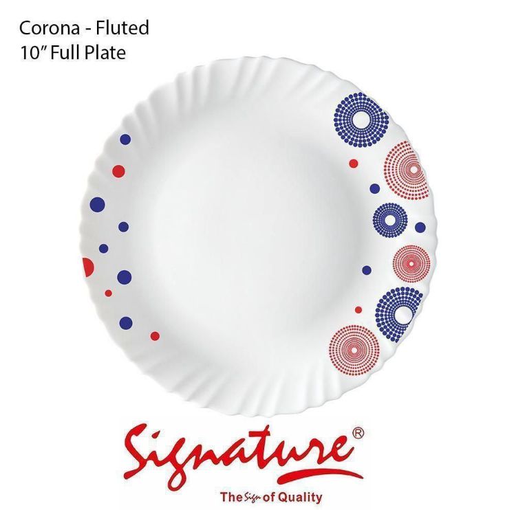 Signature Set of 6 Plates  It is made from high-quality ceramic or porcelain for durability and aesthetic appeal. This set has a Design on each plate that features a unique signature design or autogra