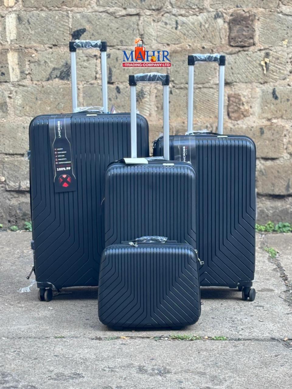 4 IN 1 UNBREAKBLE LAXURIOUS RUBBER SUITCASE BRIEFCASE TRAVEL BAG  Made of brand new extra-thick PC+ABS  RUBBER materials for hard-shell, which make the luggage more durable, lighter and impact-resista