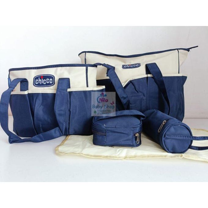 Chicco bag 5 In 1 Baby Diaper Bag - Large and spacious enough, Made of durable fabric, Creates comfort to your journey, Modern design.The bag is user-friendly, with two outside bottle pouches, a vast