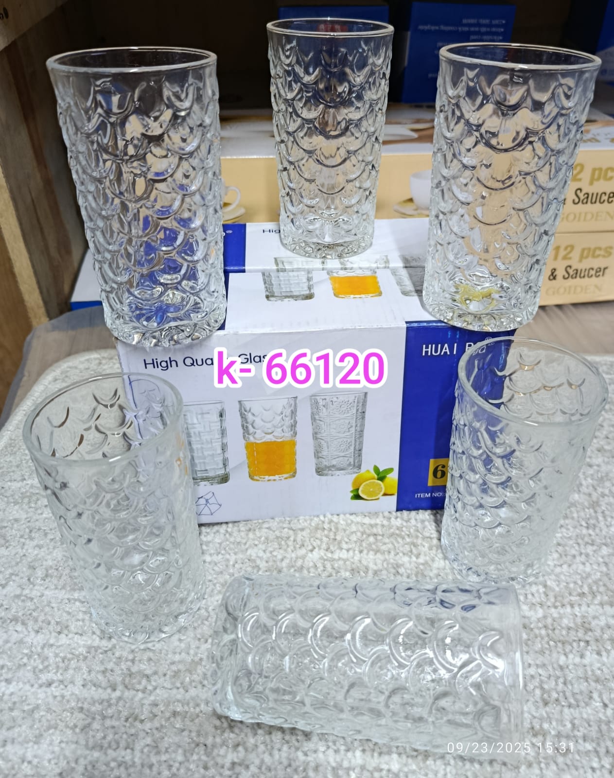 6PCS WATER GLASS   This Wine Glass set features the luxurious feeling that’s set to turn heads, add beauty to your bar/ kitchen top and make the perfect Christmas, Birthday, anniversary or any special