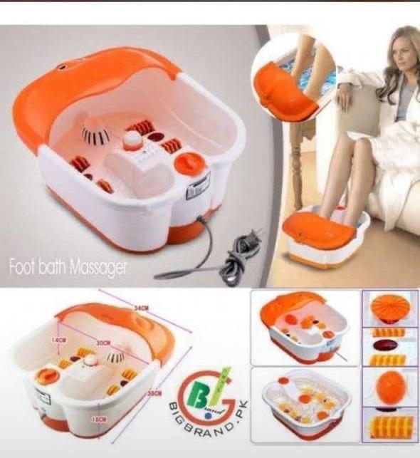 Foot bath massager with Heat, Bubbles, Vibration and PEDICURE FOOT SPA with 16 Rollers for Feet Stress Relief, Foot Soaker with Mini Acupressure Massage Points & Temperature Control.