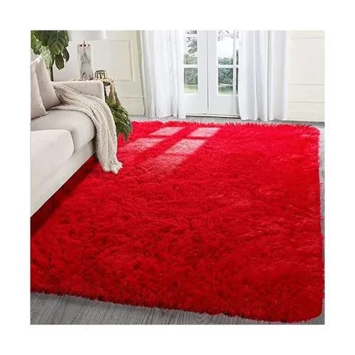 Luxurious Soft Fluffy Carpet This woolen shag rug in cotton material and a thick surface is the ideal carpet for your home that will give you value for your money. It is very soft for a warm and cozy