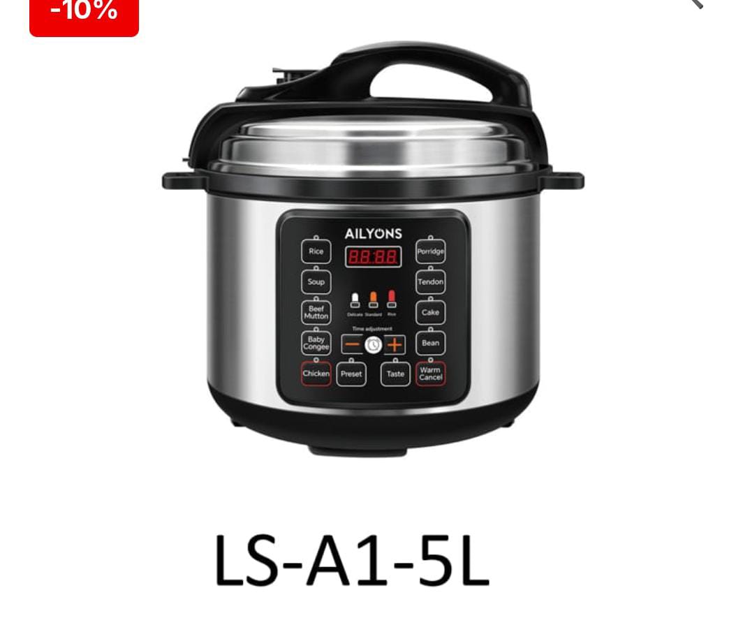 AILYONS LS-A1 5L Electric Pressure Cookers is the perfect kitchen companion for quick, healthy, and convenient cooking. With a spacious 5-liter capacity, this pressure cooker is designed to handle a v