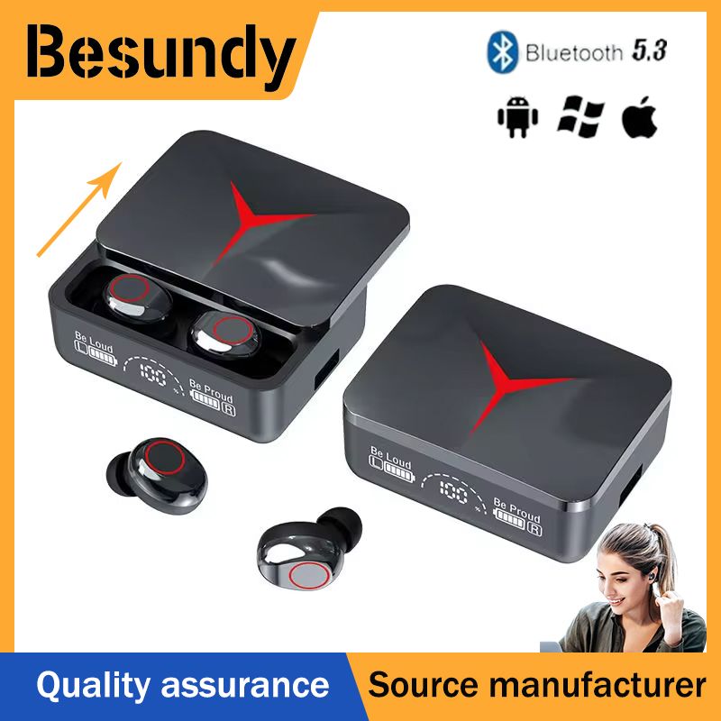 M90 Pro Bluetooth Earpods Wireless Earbuds TWS Bluetooth Earphones Gaming Touch Control Sport Bluetooth Earphones HiFi Stereo Gaming Headset With Mic For smartphone