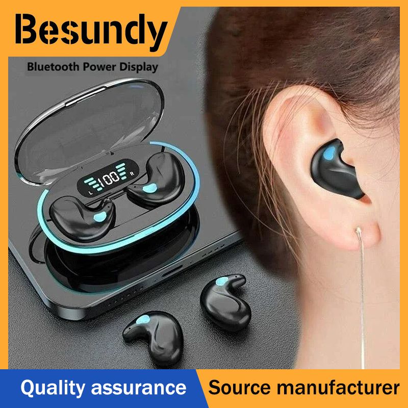 Invisible Sleep Wireless Earbuds Bluetooth 5.3 Hidden Earphones Noise Reduction TWS  IPX5 Waterproof Stereo Earphone