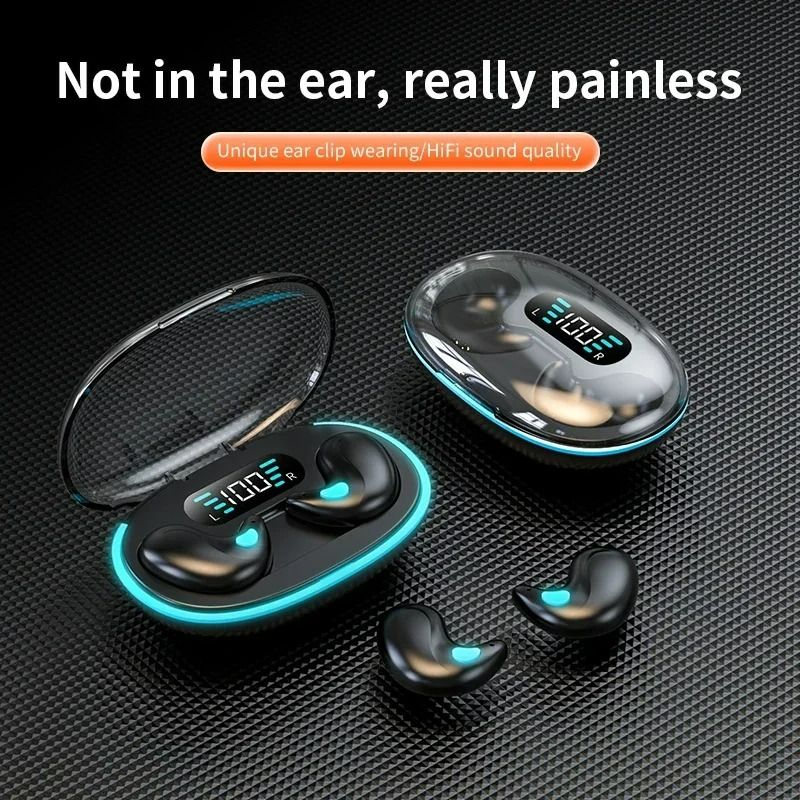 Invisible Sleep Wireless Earbuds Bluetooth 5.3 Hidden Earphones Noise Reduction TWS  IPX5 Waterproof Stereo Earphone
