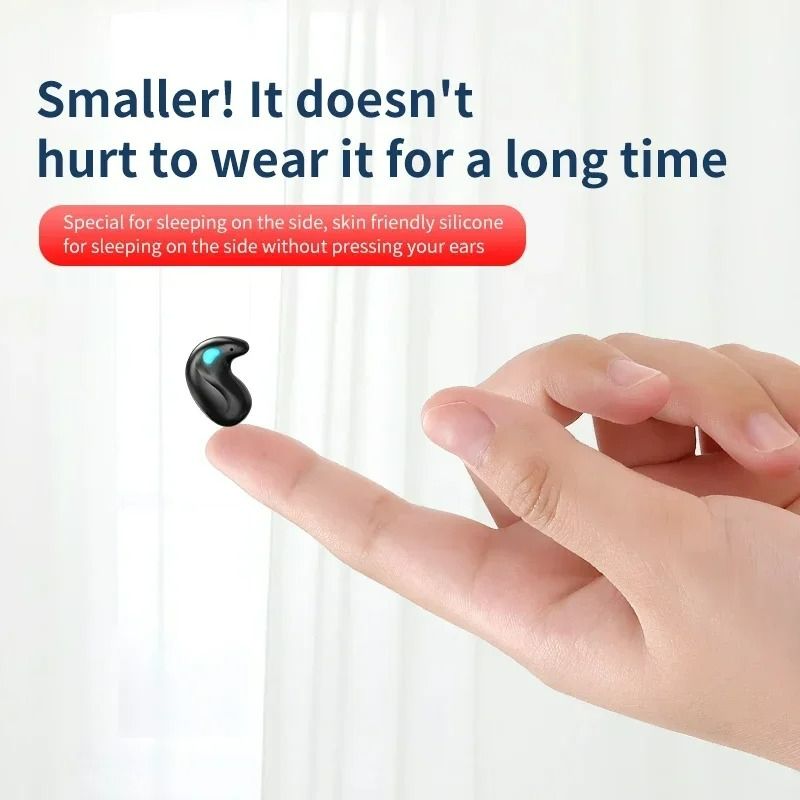 Invisible Sleep Wireless Earbuds Bluetooth 5.3 Hidden Earphones Noise Reduction TWS  IPX5 Waterproof Stereo Earphone