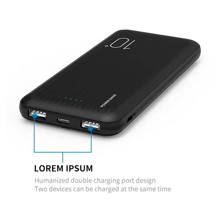 New 10000mAh Power Bank Fashion Design Portable Powerbank Fast Charge Mobile Power Supply TypeC Micro USB For all Phones Tablet