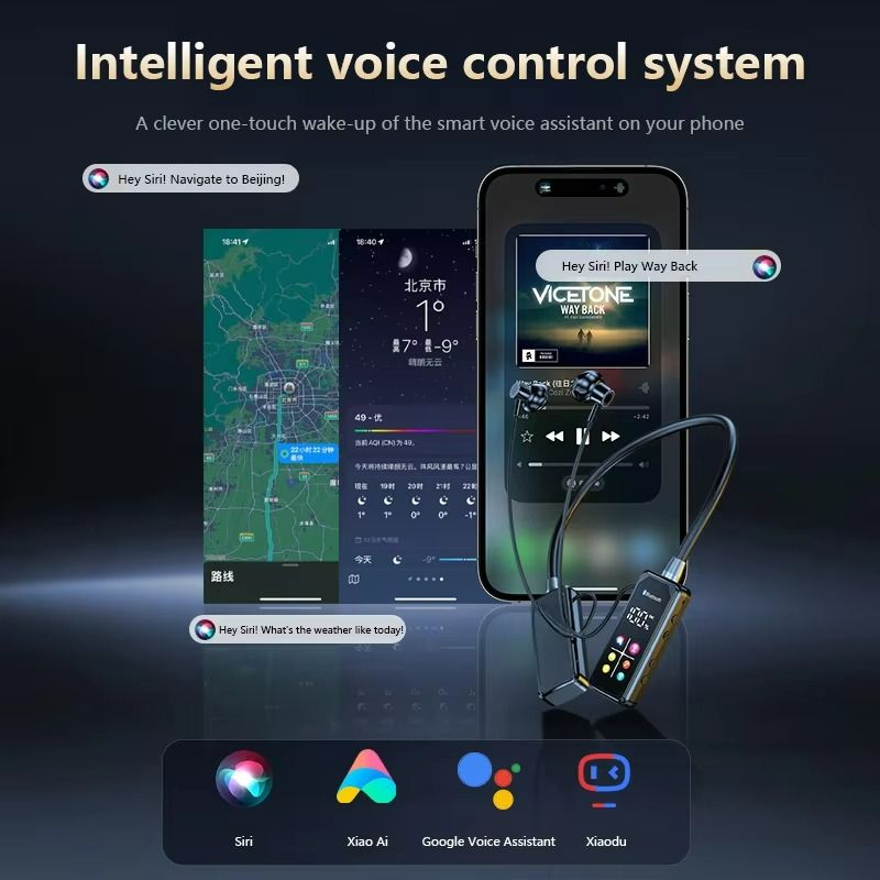 New Neckband Headphones Bluetooth KG10 In-Ear Karaoke Monitor 48H Playtime HD Stereo Sound ENC Noise Canceling IPX4 Waterproof Hands-Free