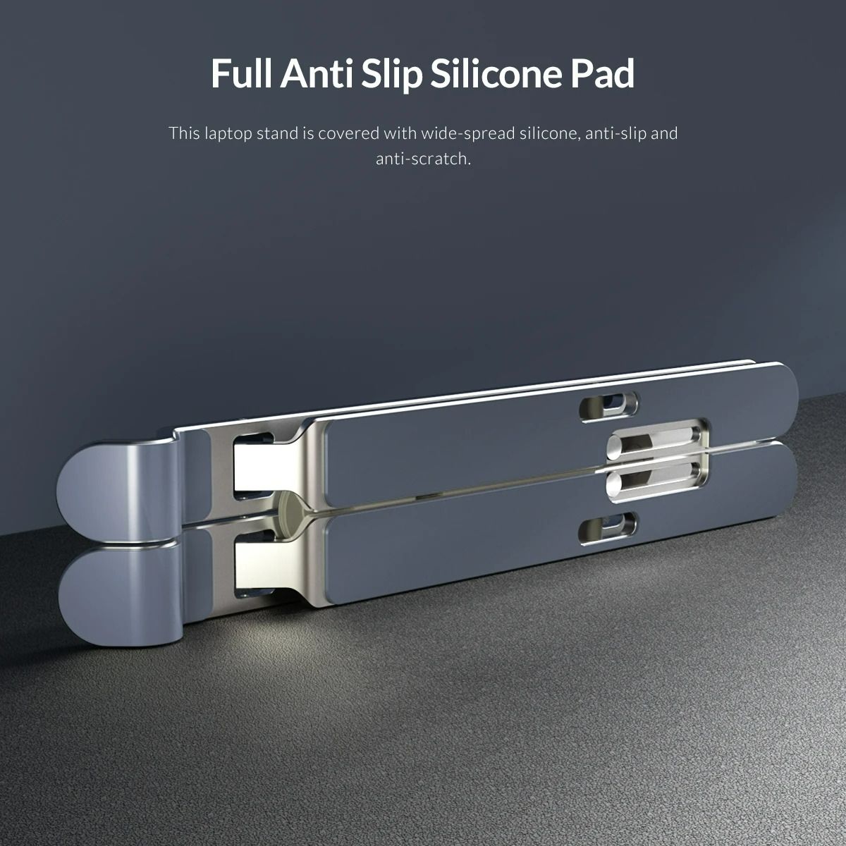 18 Inches Aluminium Alloy Foldable Laptop Stand Laptop Holder Riser Portable Adjustable Aluminum Notebook Stand Computer Stand 7 Angles for MacBook Tablets