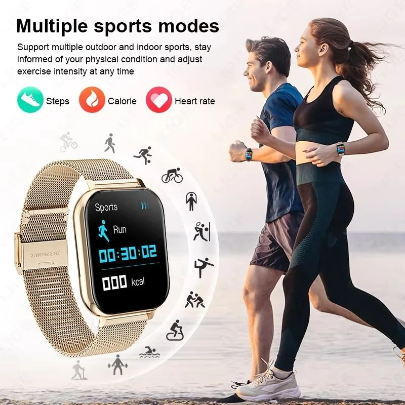 New Upgrade Golden Smart Watch 2.2 inch G9 Ultra Pro Bluetooth Waterproof Sports Smartwatch with Real Screw Buckle Metal Dual Band Business Luxury Watches