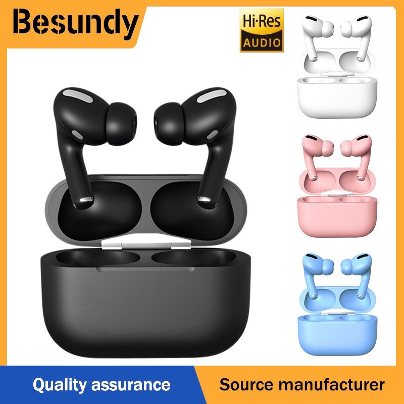 Air Pod 3 Wireless Bluetooth Earpods Noise Cancelling Earbuds Bluetooth Earphon5.0 Matte Sweatproof Earphones Binaural Headset Touch Control  Charging Case Included Compatible with Apple & Android