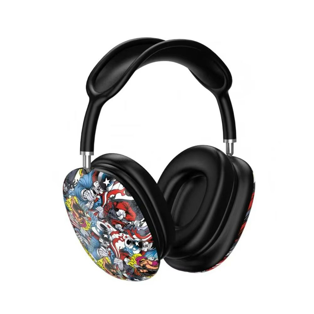 New P9 Graffiti Wireless Bluetooth Headphones BT5.3 Noise Reduction Extremely Sports Gaming Headset