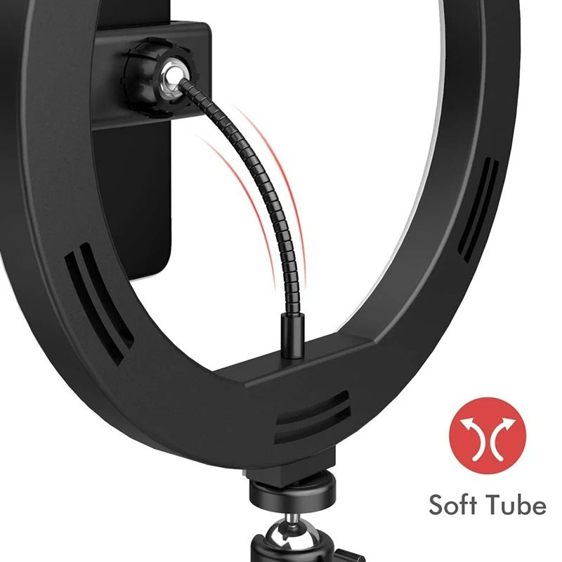 2.1M Tripod Stand with 10 Inch LED Ring Light- Dimmable Beauty Ringlight for Selfie, Makeup, YouTube TikTok Live Streaming Studio Quality Video Three colors adjustable 10 Inch LED Ring Light