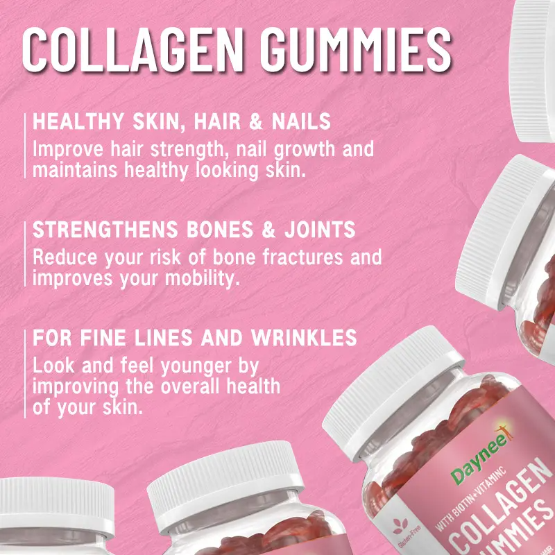 Winstown Collagen Gummies With Biotin And Vitamin C Enhance Skin Elasticity, Reduce Wrinkles, And Promote Stronger Nails And Healthier Hair
